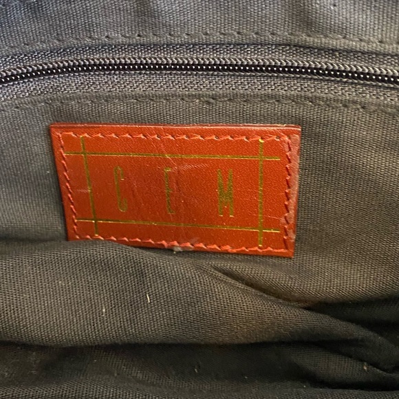 Vintage CEM Brown Leather 80's/90's Shoulder Handled Crossbody Handbag - Picture 13 of 14